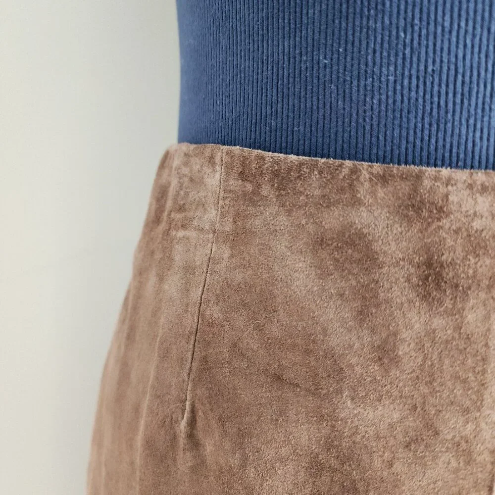 Suede Brown Skirt - Picture 4 of 16